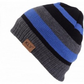 Newsboy Caps Unisex Classic Knit Beanie Women Men Winter Leopard Hat Adult Soft & Cozy Cute Beanies Cap - Blue a - C6192R67TU...