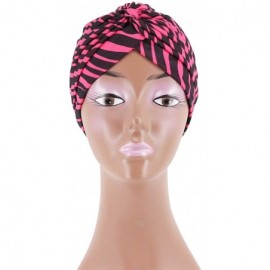 Skullies & Beanies Shiny Flower Turban Shimmer Chemo Cap Hairwrap Headwear Beanie Hair Scarf - Rose Red2 - CM18A4LEYRC $10.11
