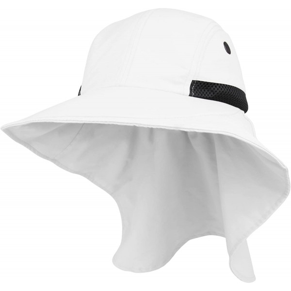 Baseball Caps Women's Large Bill Cap with Flap - White - C811LV4H5QD $18.76
