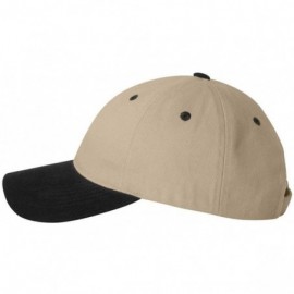 Baseball Caps Sportsman 9610 - Heavy Brushed Twill Cap - Khaki/ Black - CH1180CSEQ9 $10.30