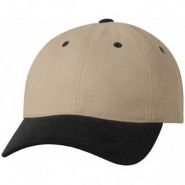 Baseball Caps Sportsman 9610 - Heavy Brushed Twill Cap - Khaki/ Black - CH1180CSEQ9 $10.30