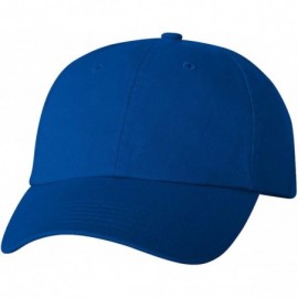 Baseball Caps Bio-Washed Unstructured Cotton Adjustable Low Profile Strapback Cap - Royal - CI12EXQQ15B $9.80