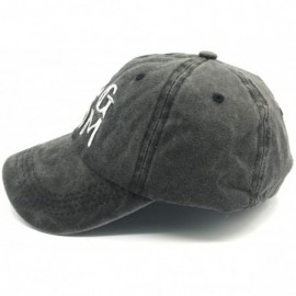 Baseball Caps Women's Embroidered Adjustable Denim Baseball Cap - Black - CD18HZU5NY4 $17.64