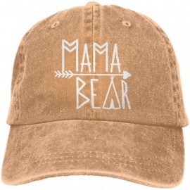 Baseball Caps Mama Bear Denim Hat Adjustable Female Stretch Baseball Hats - Natural - C818R6XLT5S $9.29