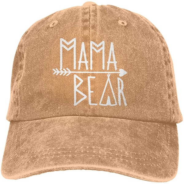 Baseball Caps Mama Bear Denim Hat Adjustable Female Stretch Baseball Hats - Natural - C818R6XLT5S $9.29