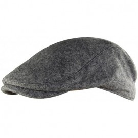 Newsboy Caps Mens Womens Soft Wool Newsboy Hat Flat Cap Ivy Stretch Driver Hunting Hat - Gray - CO123E9O4LL $25.60