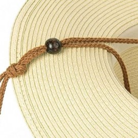 Sun Hats Men Wide Brim Hat Summer Beach Straw Cap Sun Floppy Foldable Hats Khaki - CU182ZNLC9Y $13.04