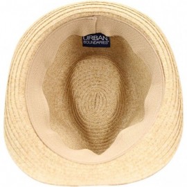 Fedoras Women's Stretch Fit Paper Straw Fedora Hat - White - CW18I5WAZX5 $17.01