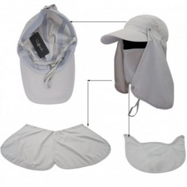 Sun Hats UPF 50+ Sun Hat with Neck Flap Removable Multifunction Outdoor Sport Summer Cap - Lilac - CX184QQRSXH $12.67