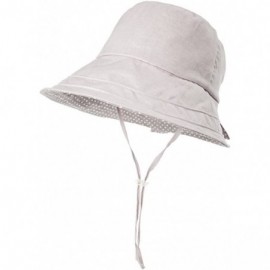 Sun Hats Packable Sun Bucket Hats for Women with String Beach SPF Protection Bonnie Gardening 55-59cm - Gray_89009 - CE18CYTU...