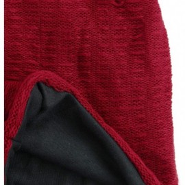 Skullies & Beanies Unisex Adult Winter Warm Slouch Beanie Long Baggy Skull Cap Stretchy Knit Hat Oversized - Red - CZ1291F44Q...