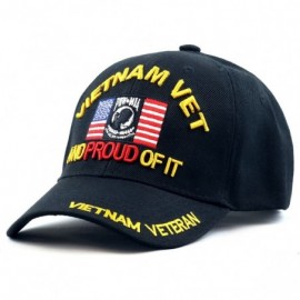 Baseball Caps 1100VIETVETBK Official Licensed Vietnam Vet Proud Logo Cap Black - CB12665Z1W1 $12.12