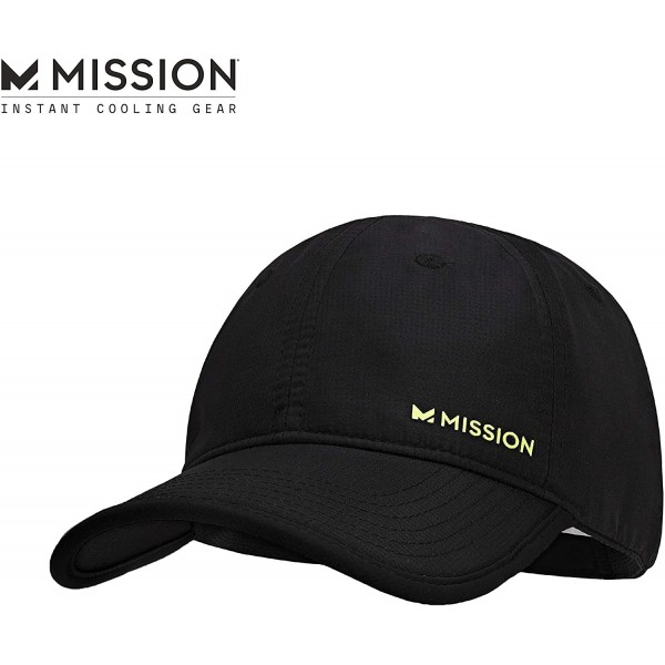 Sun Hats Cooling Performance Hat- Unisex Baseball Cap- UPF 50- Cools When Wet - Black - CT18ZO9R2RM $14.68