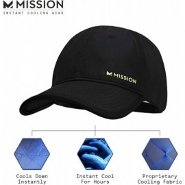 Sun Hats Cooling Performance Hat- Unisex Baseball Cap- UPF 50- Cools When Wet - Black - CT18ZO9R2RM $14.68