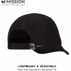 Sun Hats Cooling Performance Hat- Unisex Baseball Cap- UPF 50- Cools When Wet - Black - CT18ZO9R2RM $14.68