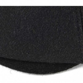 Newsboy Caps Mens Wool Blend Newsboy Cap 8 Panel Hat Tweed Cap Herringbone Cabbie Flat Cap - 111 Black - CF183G5QK4T $11.06