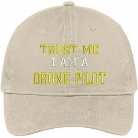 Baseball Caps Trust Me I Am A Drone Pilot Embroidered Soft Crown 100% Brushed Cotton Cap - Stone - CU17YTA66D9 $20.44