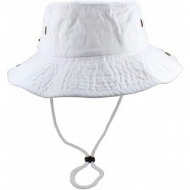 Sun Hats 100% Cotton Stone-Washed Safari Booney Sun Hats - White - CF17Y7HAT22 $13.31