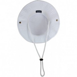 Sun Hats 100% Cotton Stone-Washed Safari Booney Sun Hats - White - CF17Y7HAT22 $13.31