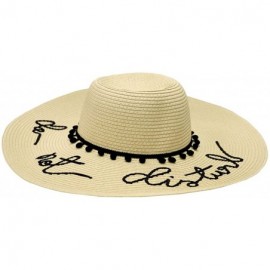 Sun Hats Pmf100 7" Wire Brim with Ribbon Knot Floppy Sun Hat - Pmf220 - CZ183RG8HH6 $22.10