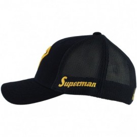 Baseball Caps Superhero Snapback Baseball Cap Hip-hop Flat Bill Hat - Superman Mesh Navy - CU180Q075MO $13.30