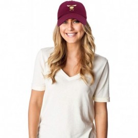 Baseball Caps Cute Moose Hat Baseball Cap - Maroon - CO18LZ7Z5DW $10.90