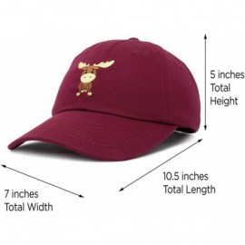 Baseball Caps Cute Moose Hat Baseball Cap - Maroon - CO18LZ7Z5DW $10.90