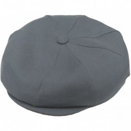 Newsboy Caps Irish Linen 8 Panel Applejack Newsboy Cap Made in USA - Charcoal Grey - C111D5W7U3R $28.84