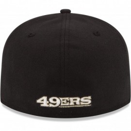 Baseball Caps Men's 49ers Fitted Hat Cap Two Tone Black red - CB18C9RCT46 $40.70