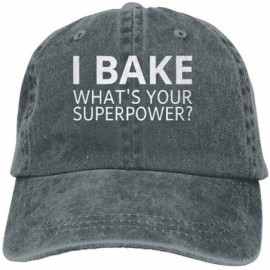 Cowboy Hats I Bake- What's Your Superpower Trend Printing Cowboy Hat Fashion Baseball Cap for Men and Women Black - Asphalt -...