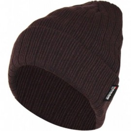 Skullies & Beanies Thinsulate 3M 40g Thermal Winter Beanie Hat for Men - Stretch Fit Skull Cap - Dark Brown - CK12MZGJHR4 $7.80