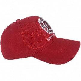 Baseball Caps Fire Department First in Last Out Cap - Firefighter Gift -100% Cotton Embroidered Hat - C512NYA6H2T $9.77