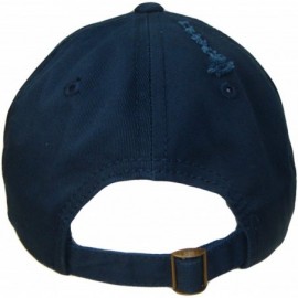 Baseball Caps Dad Hat - Frayed/Weathered Vintage Style Low Profile Cap (One Size- Navy Blue) - CG128TLBMQT $13.00