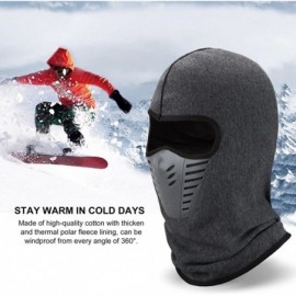 Balaclavas Men's Winter Balaclava Face Mask Cold Weather Windproof Fleece Ski Ninja Mask - Gray - CC12LH9JTS3 $12.09