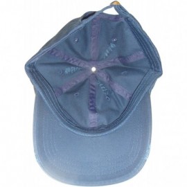 Baseball Caps Dad Hat - Frayed/Weathered Vintage Style Low Profile Cap (One Size- Navy Blue) - CG128TLBMQT $13.00