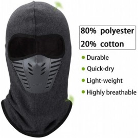 Balaclavas Men's Winter Balaclava Face Mask Cold Weather Windproof Fleece Ski Ninja Mask - Gray - CC12LH9JTS3 $12.09