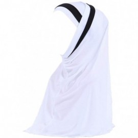 Skullies & Beanies Fashion Hijab Double Loop Slip On Scarf Pull Over Crepe Convenient Shawl Headscarf Chemo Cap Gift - White ...