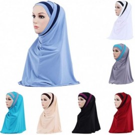 Skullies & Beanies Fashion Hijab Double Loop Slip On Scarf Pull Over Crepe Convenient Shawl Headscarf Chemo Cap Gift - White ...