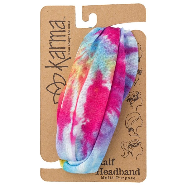 Headbands Half Headband- Multi Color Tie Dye - Multi Color Tie Dye - C4124I305GZ $13.05