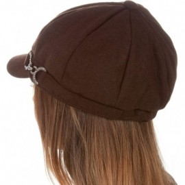 Newsboy Caps Jessica Unisex Wool Newsboy Cabbie Hat - Chocolate - C011UAALKX1 $15.05