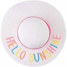 Sun Hats Beach Hats for Women - Embroidered Floppy Wide Brim Paper Straw Sun Hats for Women Summer Hat Foldable - C31962ULTOI...