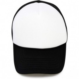 Baseball Caps Two Tone Trucker Hat Summer Mesh Cap with Adjustable Snapback Strap - Black - CY119N21OUX $11.52