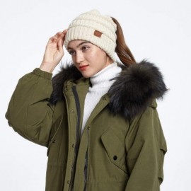 Skullies & Beanies Womens Knit Peruvian Beanie Hat Winter Warm Wool Crochet Tassel Peru Ski Hat Cap with Earflap Pom - Beige ...