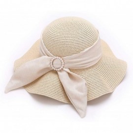 Sun Hats Packable Sun Hats for Women with UV Protection Stylish Floppy Travel Hat - Z-beige - CZ19838WIT8 $8.16