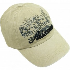Baseball Caps USA City Embroidered Hat Adjustable Landscape Cotton Baseball Cap - Arizona-beige - CC18EK2D4CN $12.19