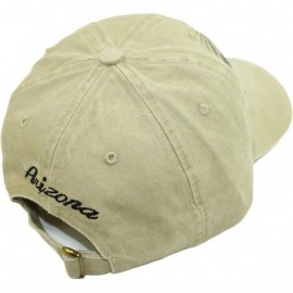 Baseball Caps USA City Embroidered Hat Adjustable Landscape Cotton Baseball Cap - Arizona-beige - CC18EK2D4CN $12.19