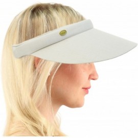 Sun Hats UPF UV Sun Protection Wide 100% Cotton Brim Clip Visor Beach Golf Cap Hat XS - White - CR182XLNNES $10.74