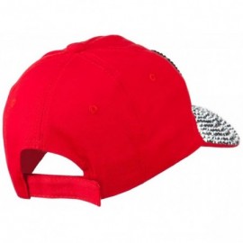 Baseball Caps Love Rhinestone Jeweled Baseball Cap - Red - CU11VLHKZC1 $19.92