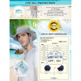 Sun Hats Unisex Outdoor UPF50+ Packable Boonie Hat w/Vented Crown&Lining Sunhat - 89025_lightgray - CQ17AZLXHEZ $16.38