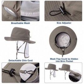 Sun Hats Unisex Outdoor UPF50+ Packable Boonie Hat w/Vented Crown&Lining Sunhat - 89025_lightgray - CQ17AZLXHEZ $16.38
